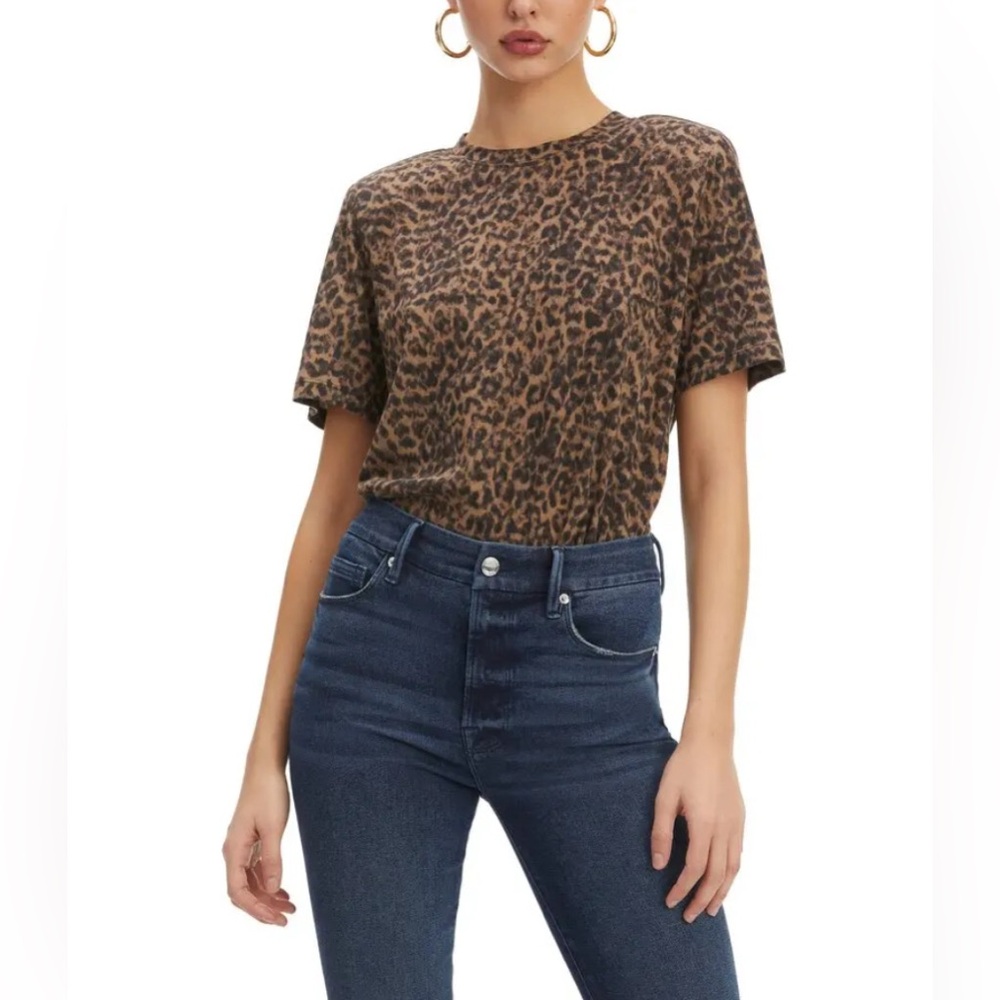 Good American Printed Strong Shoulder Tee